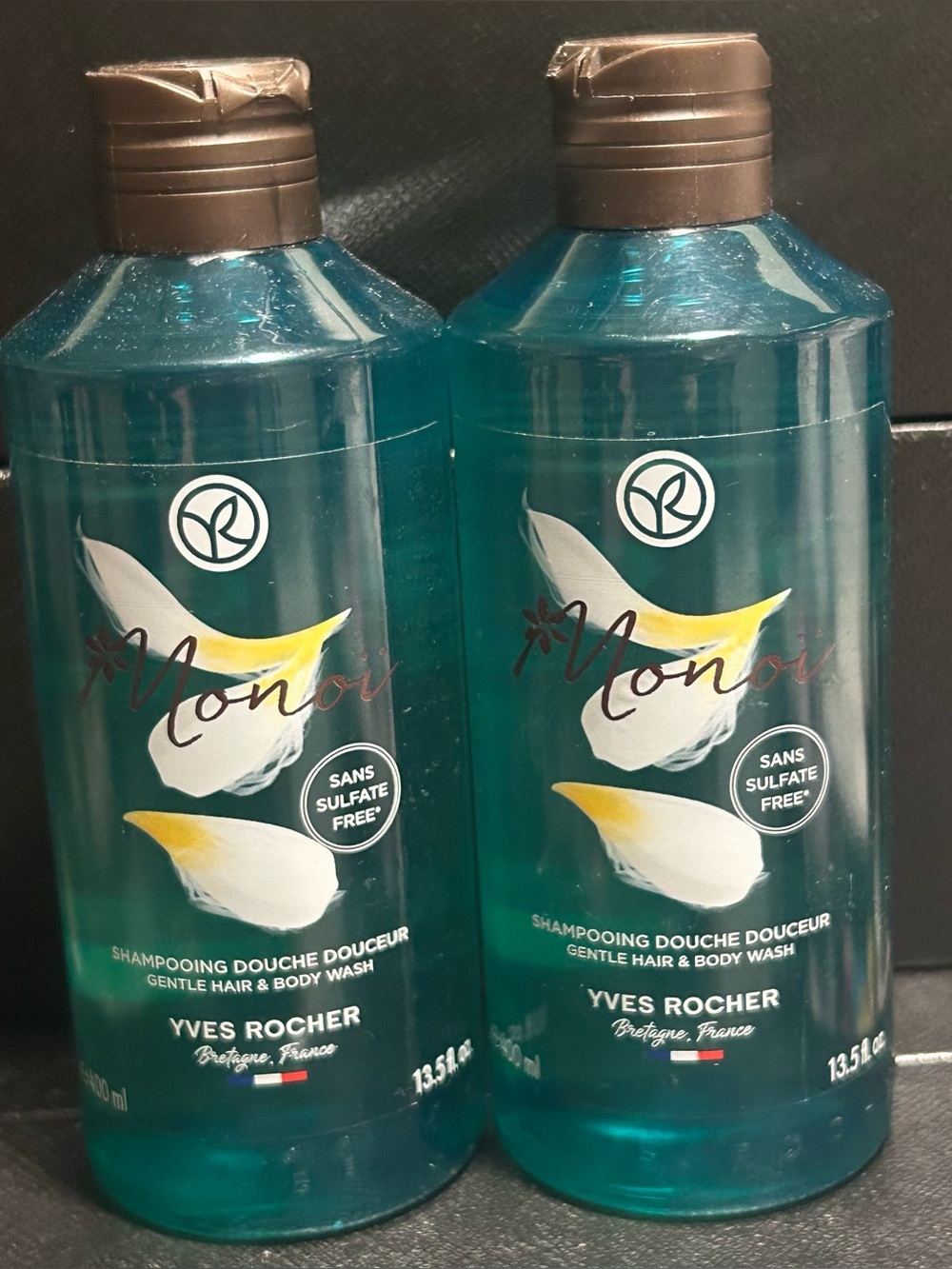 Yves Rocher Monoi Gentle Hair & Body Wash 400ml / 13.5 oz Sulfate Free Lot Of 2.